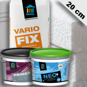 Homlokzati hőszigetelő rendszer 20 cm