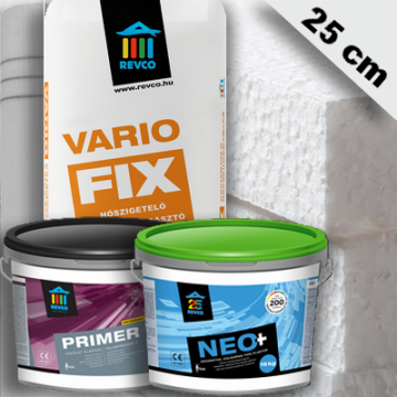 Homlokzati hőszigetelő rendszer 25 cm