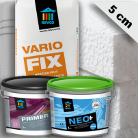 Homlokzati hőszigetelő rendszer 5 cm